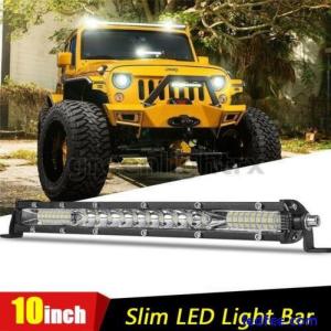 10inch Slim LED Work Light Bar Flood Spot Combo Offroad Fog Driving SUV ATV UTV