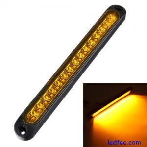 LED Amber Light Bar Emergency Warning Strobe Flashing Yellow Indicator Lights