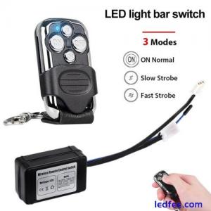 Remote Control Strobe Wireless ON/OFF Switch For LED Work Light Bar Fog Offroad