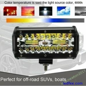 120W 7&apos;&apos;Car LED Work Light Bar Spot Flood Beams Combo for Off-road SUV TSEH1