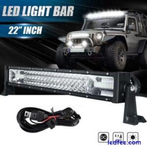 22&quot; inch LED Light Bar Spot Flood Tri-Row Work Light For Truck Off-road ATV 4X4