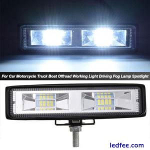 1Pc 48W 16LED Headlight Work Light Bar 12-24V For Car Motorcycle Truck Boat 