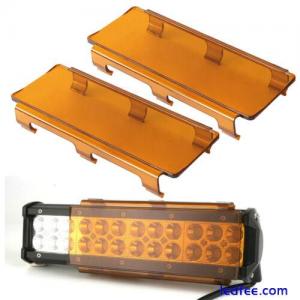 2pcs 8&quot; inch Amber Cover for Offroad LED Light Bar ATV SUV Fog Driving 8&quot;-52INCH