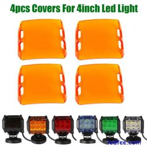 4pcs Lens Cover For 4&quot; inch 18W LED Work Light Bar Spot Flood Pods Fog Lamp