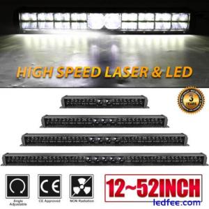 Laser Dual Row 12&quot;22&quot;32&quot;42&quot;52 LED Light Bar Combo Driving lamp For Offroad Truck