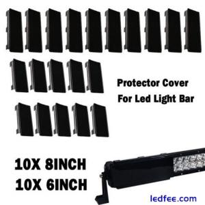 20x Black Protective Cover 6&quot; 8&quot; for LED Light Bar 7&quot; 12&quot; 20&quot; 22&quot; 32&quot; 42&quot; 52&quot;