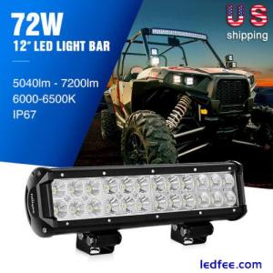 Nilight LED Light Bar 12Inch 72W Spot Flood Combo Super Bright Trucks Lights 14&quot;