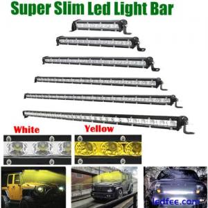 7/13/20/25/32/38/45/50&quot; inch Single Row Slim LED Work Light Bar Offroad Driving