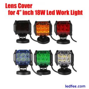 1x Lens Cover For 4&quot; inch 18W /3x3&quot; Cube Pods LED Work Light Spot Flood Fog Lamp