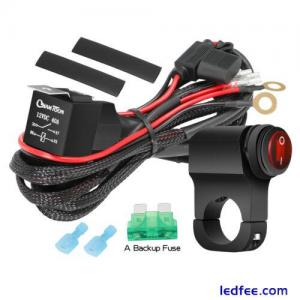 LED Work Light Bar Wiring Harness Kit Handlebar Rock Switch Motorcycle ATV 12V