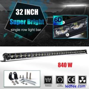 32inch Slim Led Light Bar Single Row Spot Flood Combo Offroad Truck SUV ATV 30&quot;