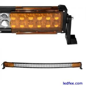 Amber Covers 6&quot;+ 8&quot; For 12/20/22/32/42/50/52&quot; Led Light Bar ATV SUV Truck 4X4