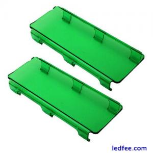 2pcs 8" inch Off Road LED Light Bar Green Lens Cover for Driving Hog Hunting ATV