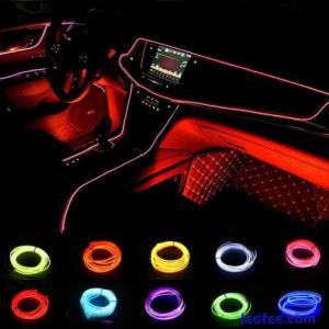 Car Interior Lighting Decorative Led Lights EL Wiring Neon Strip Auto Flexible 