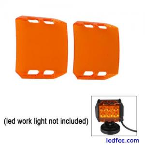 2PCS 18W Amber Lens Cover for ...