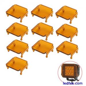 10pcs Amber LED Work Light Bar Protective Cover for 12W 18W 24W 3X3" Cube Pods