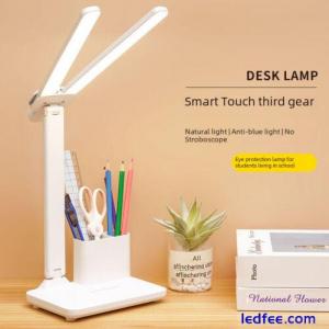 LED Desk Lamp Dimmable Eye-Caring Table Lamps Folding Reading Light Rechargeable