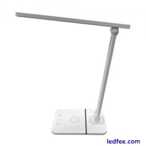 Desk Lamp with Wireless Charger & USB Charging Port for Smartphone Dimmable LED