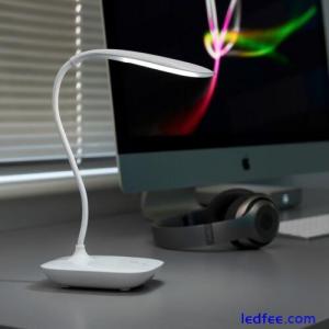 Auraglow Wireless Cordless Rechargeable Flexible LED Desk Reading Lamp Light