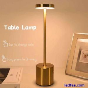 Cordless USB Rechargeable Table Desk Lamp LED Touch Dimmable Bedroom Night Light