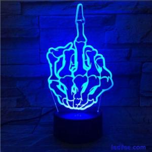 3D "Attitude!" Lamp 7 Color Changing LED illusion Night Light Desk Table Lamp