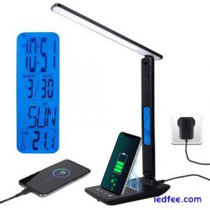 LED Desk Lamp with 10W Wireless Charger, USB Charging, Touch Control Table Lamp