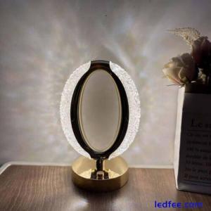 USB LED Crystal Table Lamp Touch Dimmable Bedside Night Light Bedroom Decor Gift