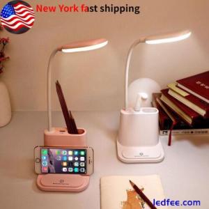 LED Desk Lamp Touch Bedside Study Reading Table Night Light USB Ports Dimmable
