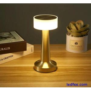 LED Desk Table Decor Bedside Night Lamp Rechargeable Silver / 7 Day Delivery