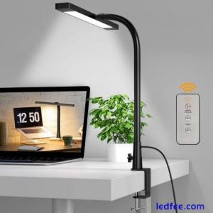 SKYLEO LED Desk Lamp with Clip, 360°Rotating Flexible Gooseneck Work Lamp... 