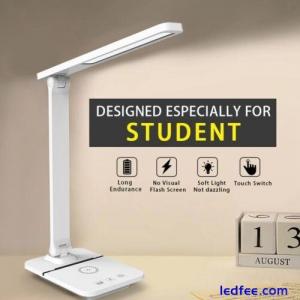 Multifunctional LED Desk Lamp Fast Wireless Charger, USB Charging Port,