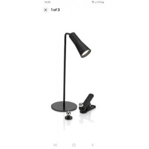 Auraglow 3 in 1 Magnetic Desk Light, USB Rechargeable LED Light - Black
