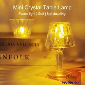 LED Mini Crystal Table Desk Lamp Rose Light Diamond Atmosphere Night Lights Gift