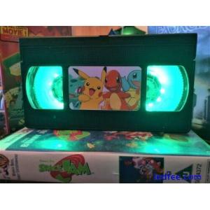 Pikachu Pokemon Movie VHS Night Light, Desk Lamp, Bedroom Lamp, Kids, Gift, TV