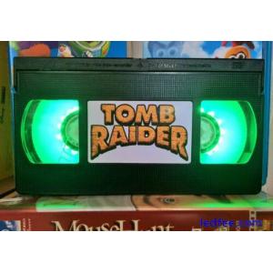 Tomb Raider Retro VHS LED Night Light, Desk Lamp, Nintendo, Bedroom Lamp, Game