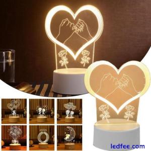Desk LED Night Light Creative Bedroom Bedside Table Day gift Lamp F2A0