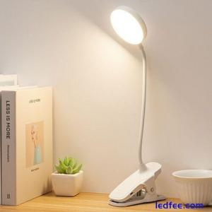 Table Desk Clip-On LED Light Rechargeable Touch Type Dimmable USB Night Lamp