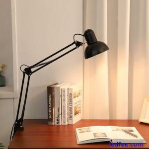 Adjustable Foldable Long Arm Desk Lamp Bed Reading LED Light Table Clip-on Clamp