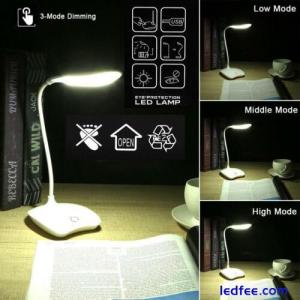 14 LED Desk Lamps 6000k USB Charging Reading Light 3 Mode Flexible Table Lamp