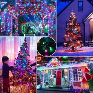 200 LED Christmas Lights Blue Red Orange Green Indoor/Outdoor Mains Operated