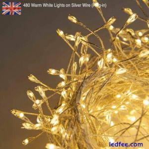 Premium LED Cluster Lights, Sunset & Warm White Fairy Lights for Christmas
