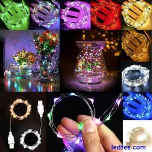 2m 5m 10m 20m USB Plug in Micro Rice Wire Copper Fairy String Party LED Lights 