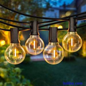 39FT Festoon Outdoor String Lights Mains Powered G40 25+3LED Bulbs Garden Lights