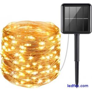 LED Solar String Light Lights Waterproof Copper Wire Fairy Outdoor Garden Party