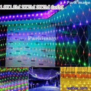 LED Net Mesh Curtain String Lights Christmas Outdoor Garden Party Decorations UK