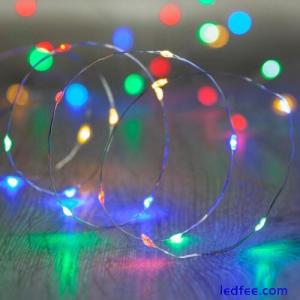 20/30/50 LED Batter Fairy String Lights Micro Rice Wire Copper Party Multi 