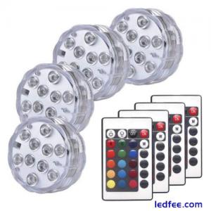 RGB Remote Controlled Submersible 10LED Light Color Changing Battery Operated