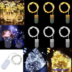 10 LED Micro Rice Wire Copper Fairy String Battery Lights Xmas Wedding Party 1M