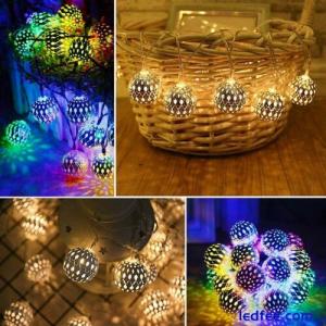 Moroccan Ball LED Fairy Lights Battery Operated String Lights Xmas Home Decor UK