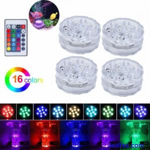 RGB Remote Controlled Submersible 10LED Light Color Changing Battery Operated UK